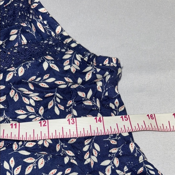 Arizona Jean Company Blue and White Smocked Camisole - Picture 4 of 5